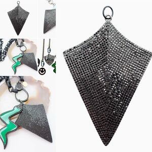 KARLI BUXTON $80 Shield Pendant 3” Pave *price firm*